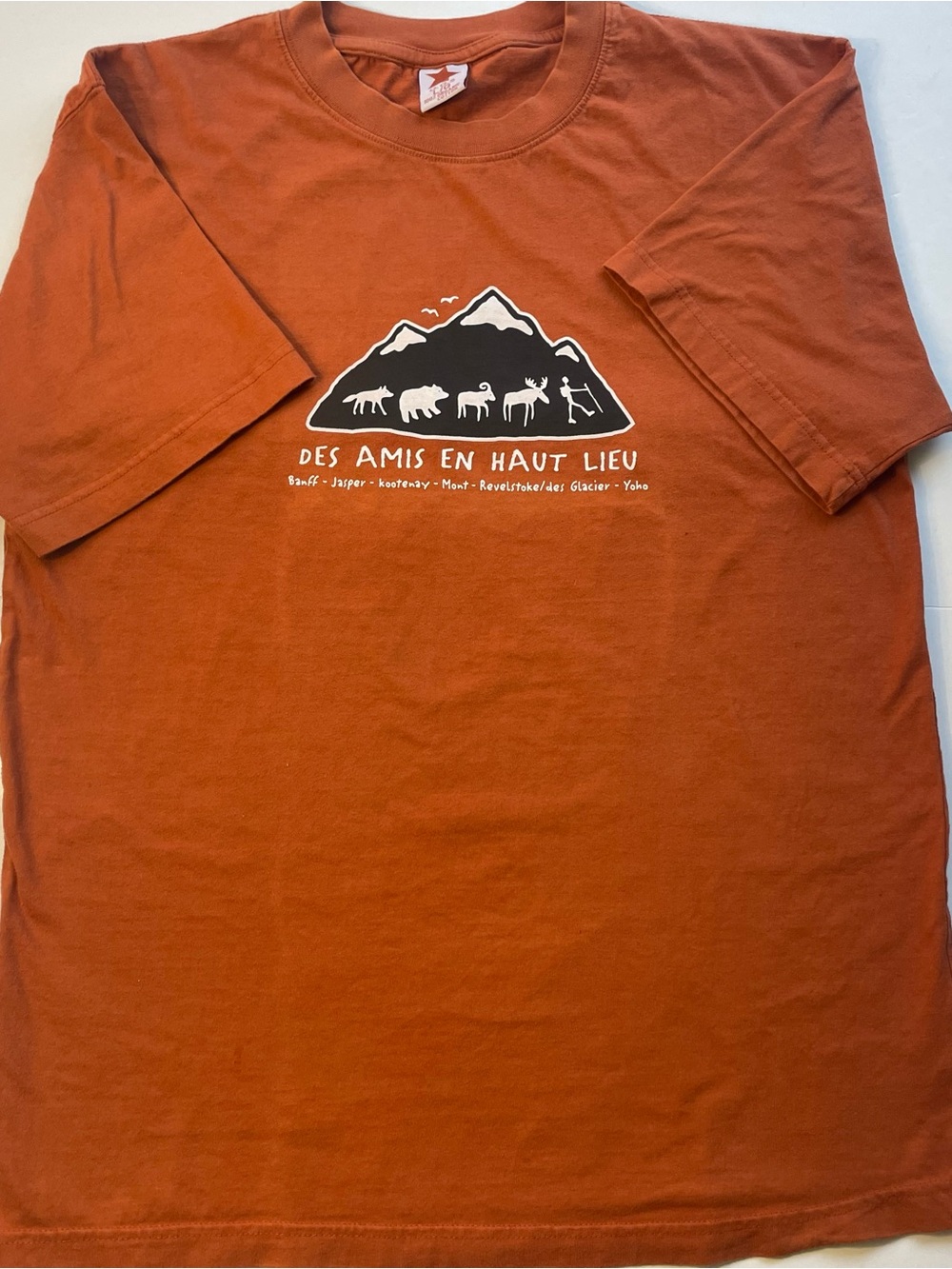 🏔️ GGS Ltd. "Des Amis En Haut Lieu" Canadian National Parks Graphic Tee